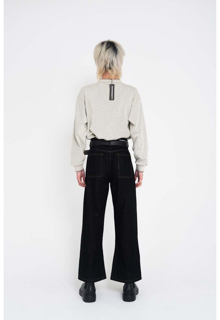 Reverse-Wear Deconstructed Scimitar Jeans