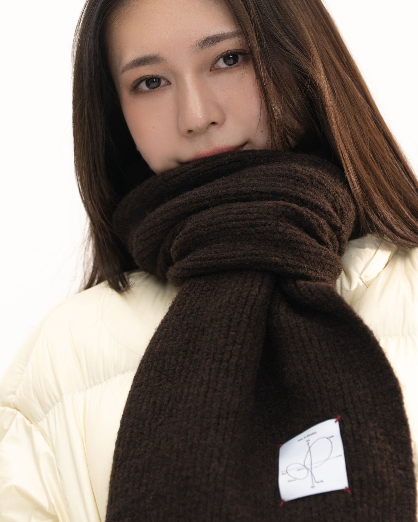 【予約販売1月中旬配送予定】MEI. WOOL BLEND MUFFLER BROWN