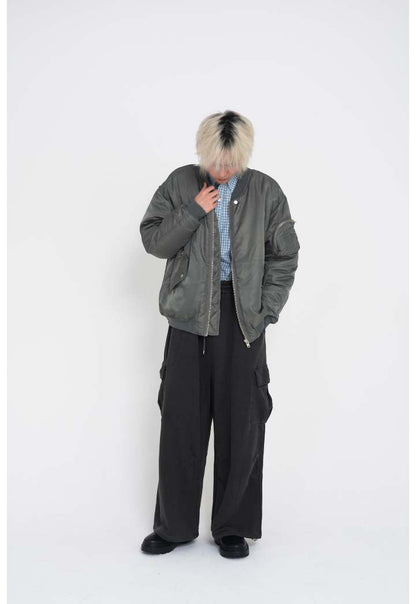 Drawcord Wide Sweat Pants