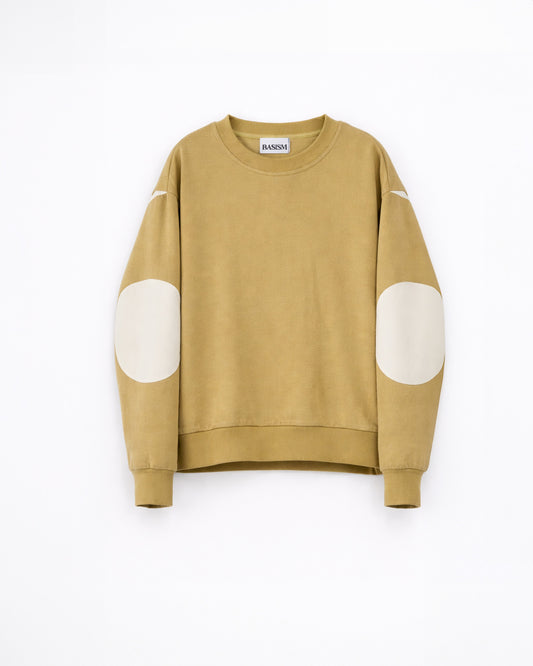 Patchwork Casual Long-Sleeve T-Shirt KHK