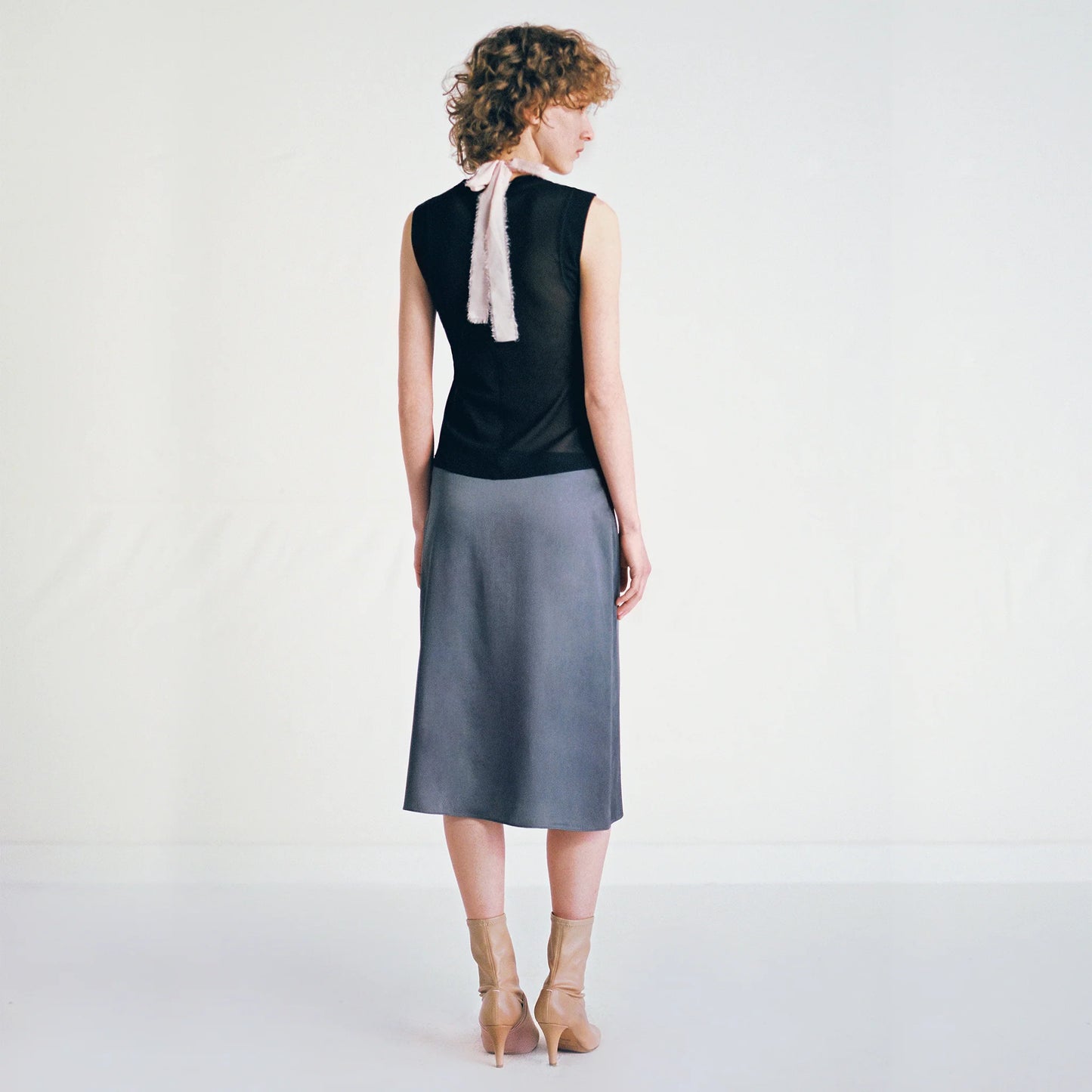 Victorian Style Punk Portrait Silk Sleeveless Top
