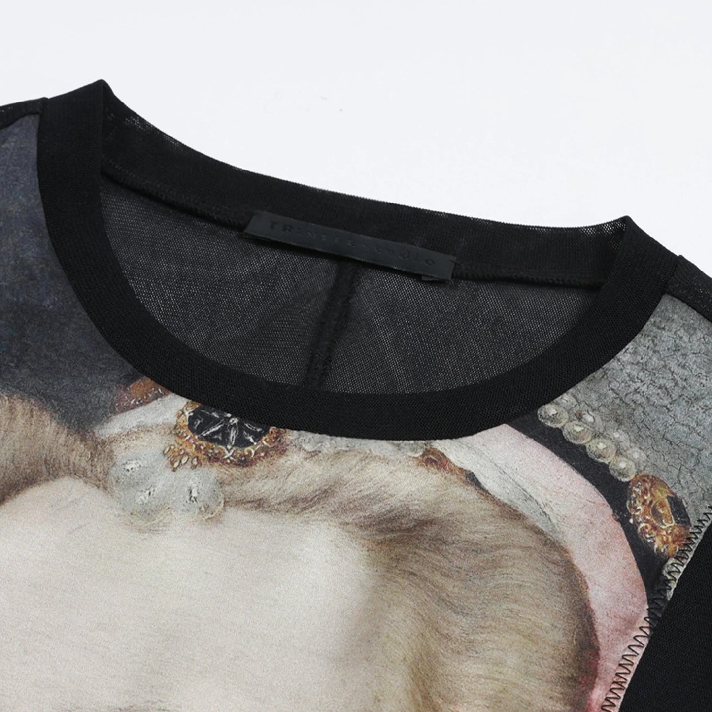 Victorian Style Punk Portrait Silk Sleeveless Top