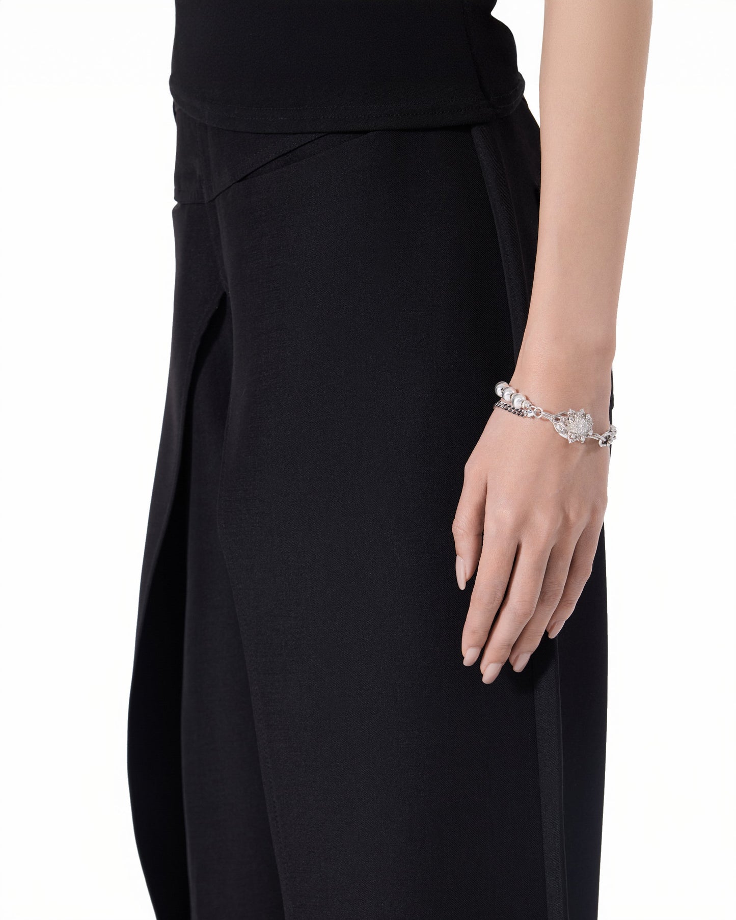 Zinnia Flower Bracelet_Silver Pearl_Pocket Edition