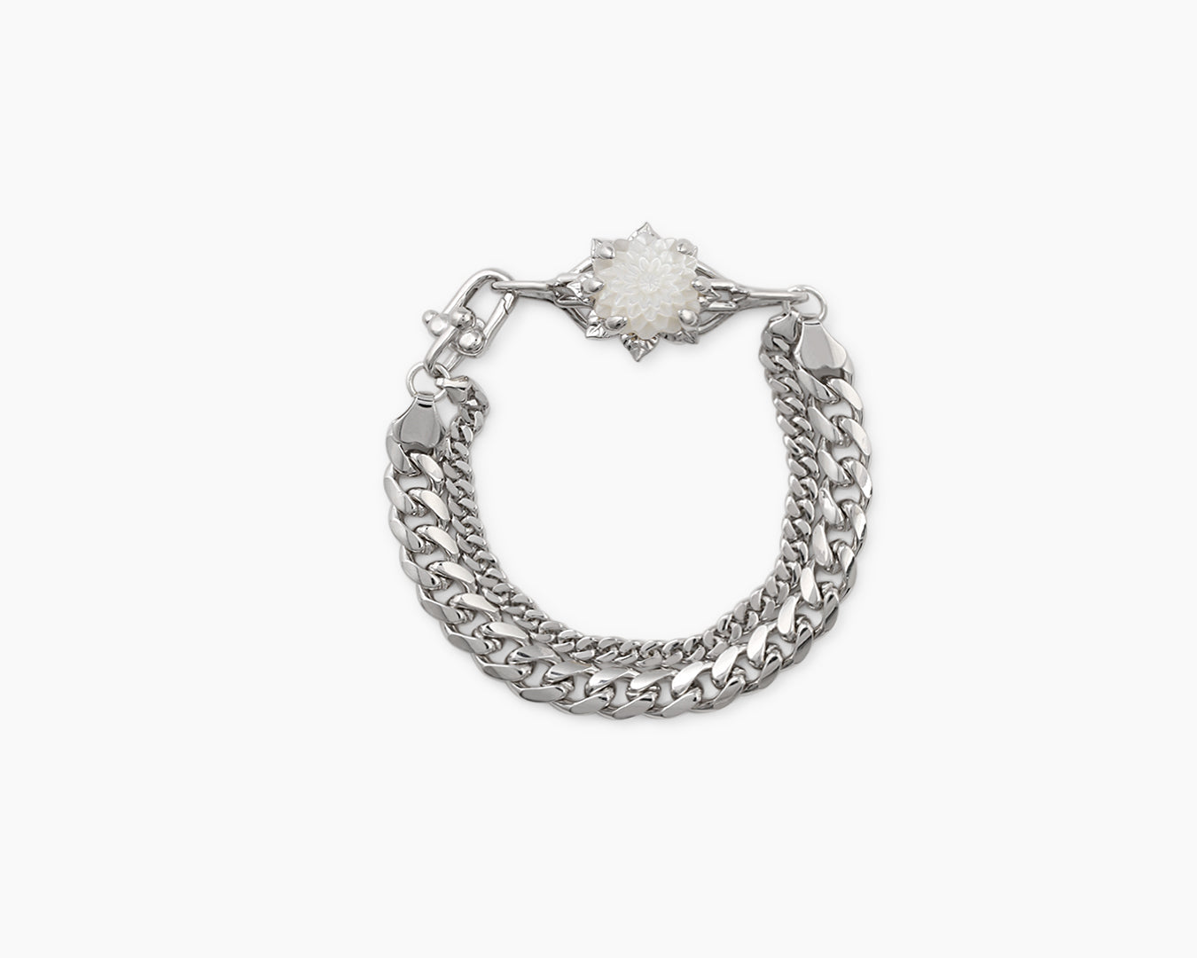 Zinnia Flower Bracelet_Cuban Link_Pocket Edition