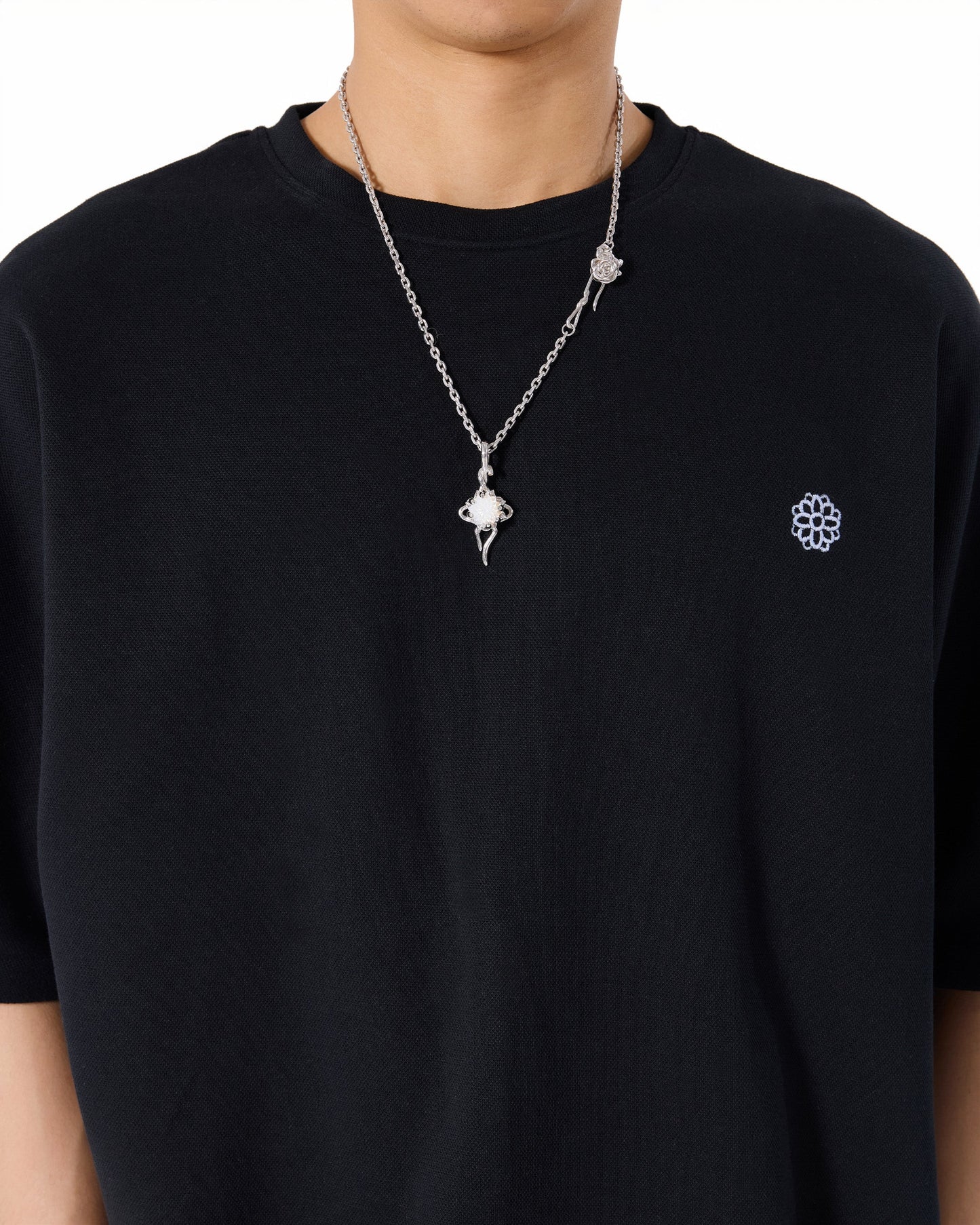 Zinnia Flower Pendant