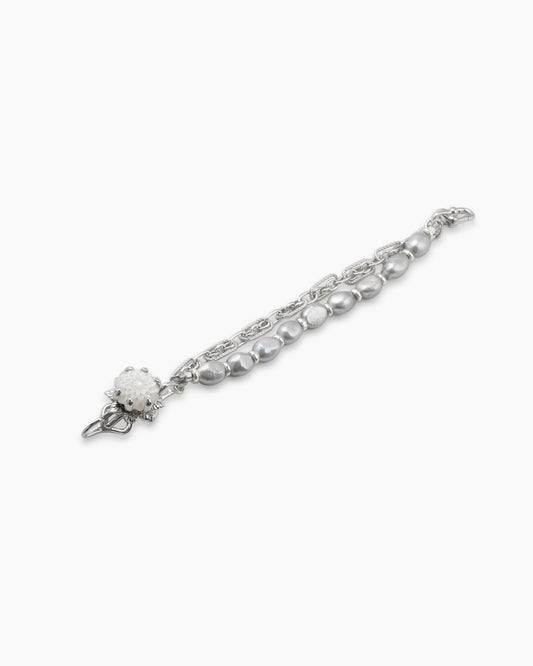 Zinnia Flower Bracelet_Grey Pearl_Pocket Edition