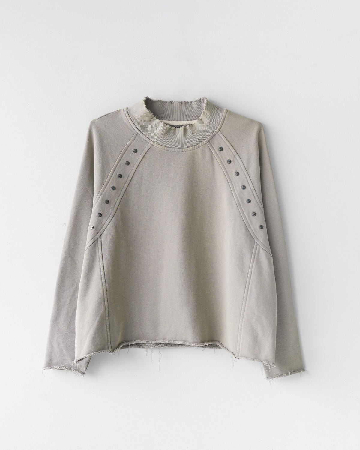 Raw Edge Destroyed Snow-Washed Hoodie GRY