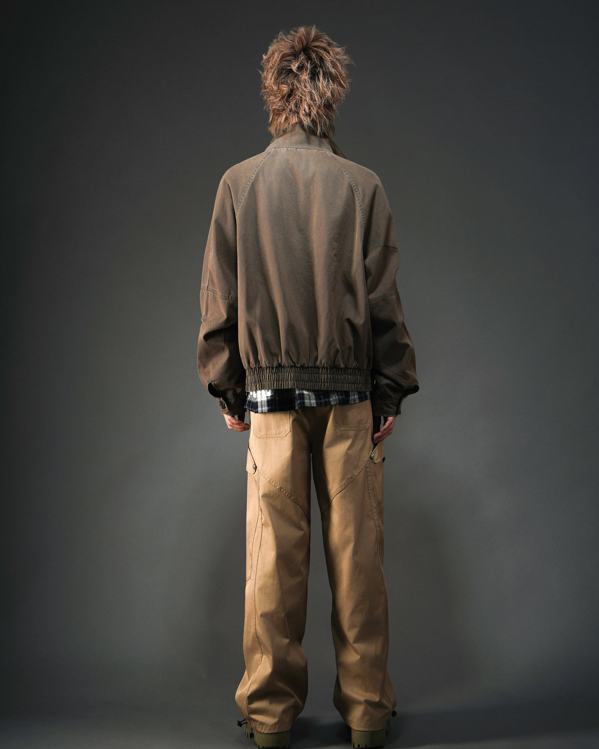 Distressed Snow Washed Hunting Jacket GRY