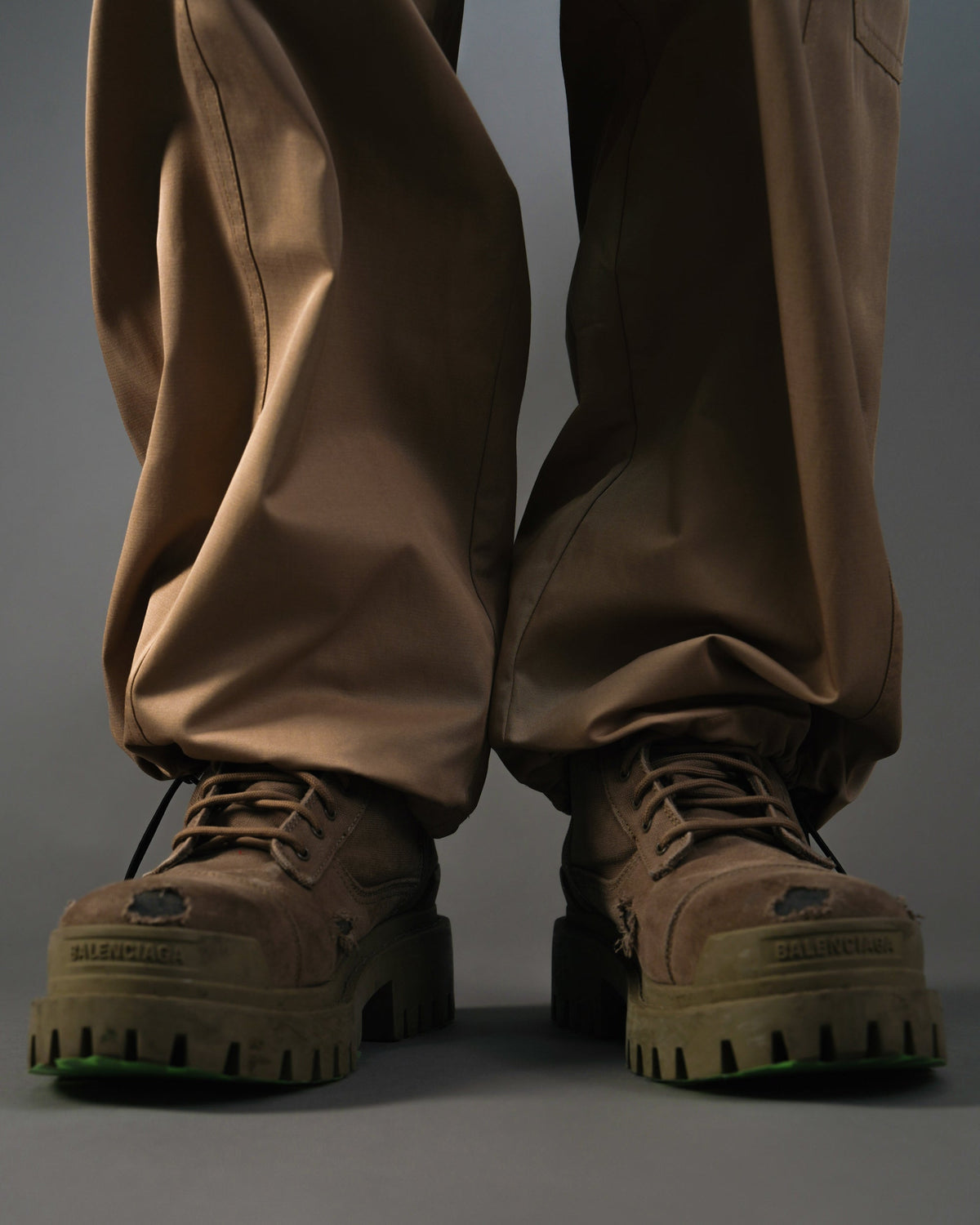 Skeleton Twill Drawstring Adjustable Cargo Pants BGE
