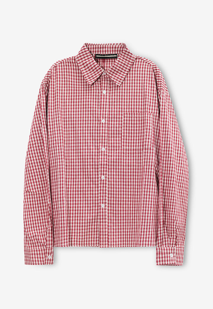 Classic Check Sleeve Shirt RED