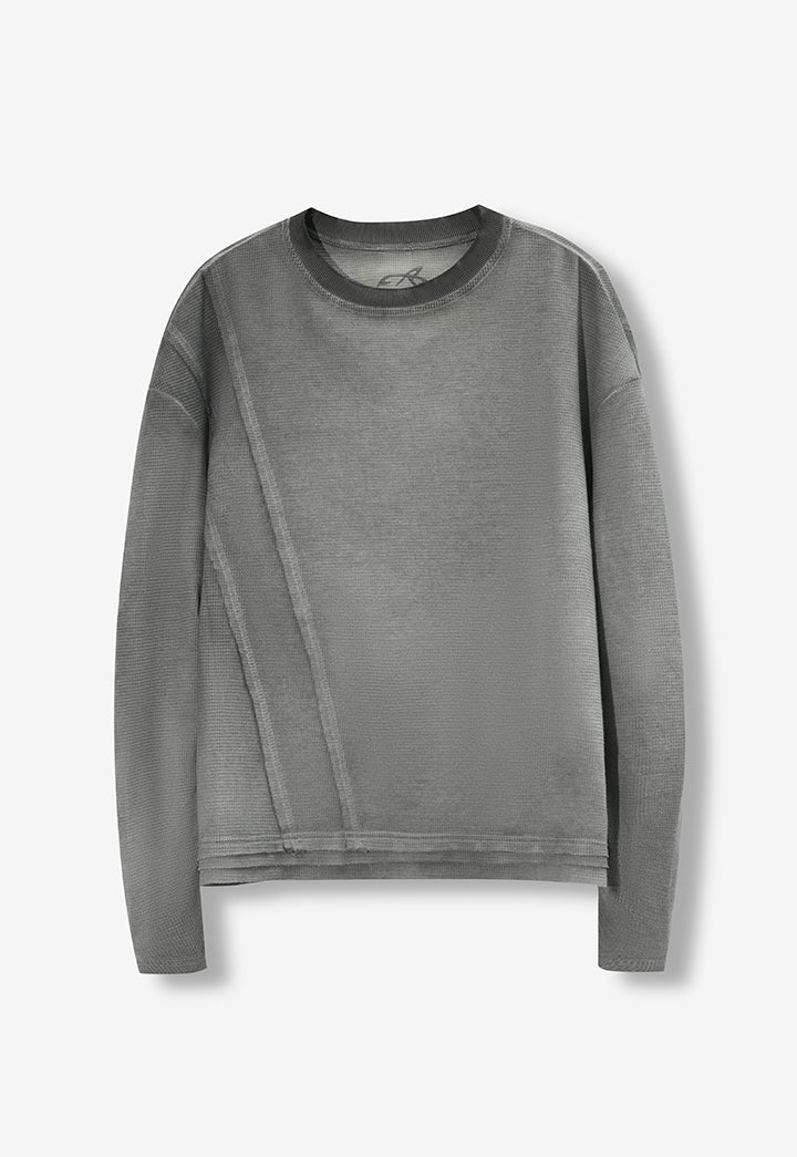 Elastic Cuff Drop Shoulder Oversized T-Shirt