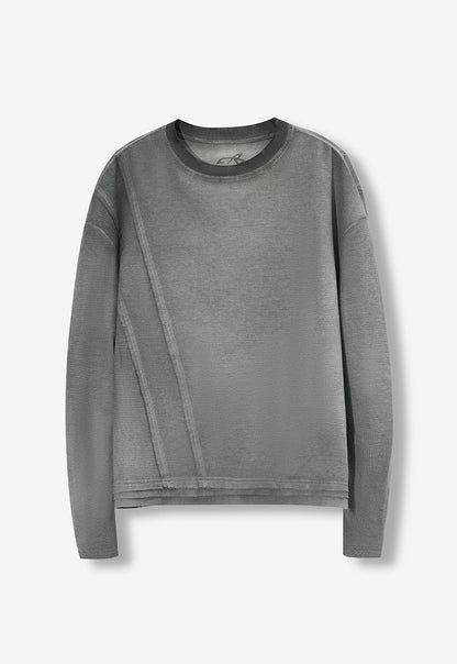 Elastic Cuff Drop Shoulder Oversized T-Shirt