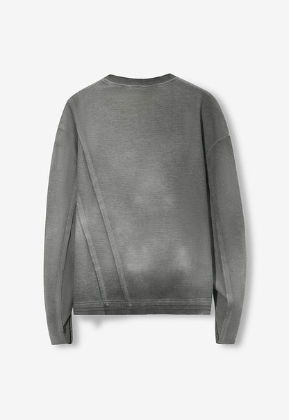 Elastic Cuff Drop Shoulder Oversized T-Shirt