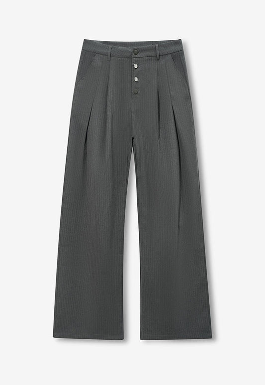 Draped Stripe slacks GRY