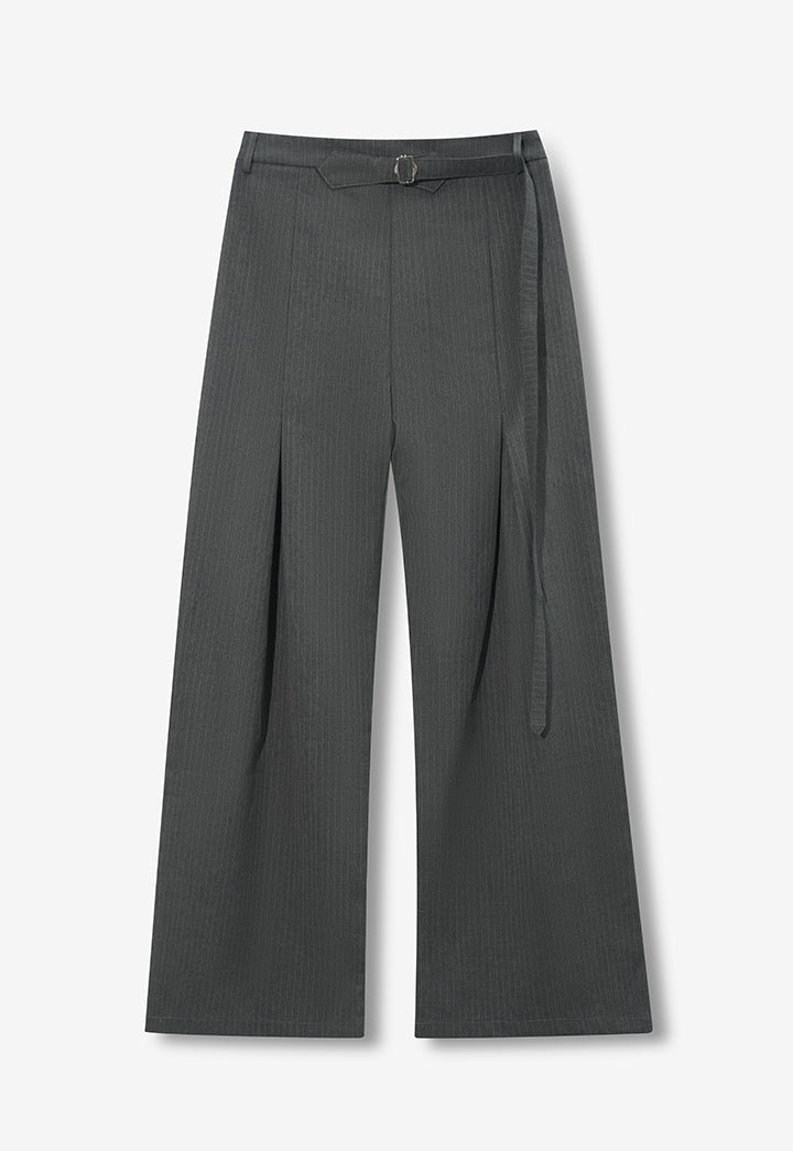 Draped Stripe slacks GRY