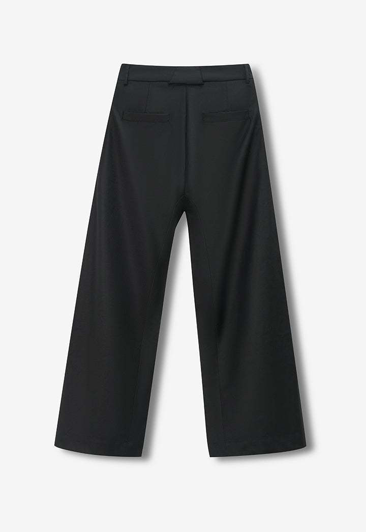 Crinkled Drape Pants BLK