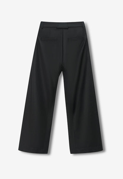 Crinkled Drape Pants BLK