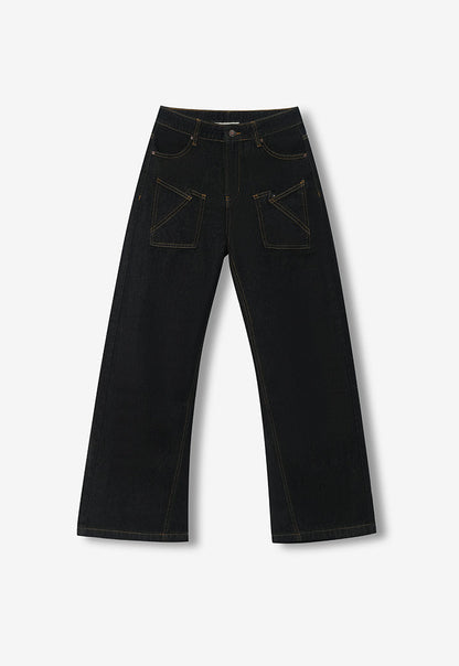 Reverse-Wear Deconstructed Scimitar Jeans