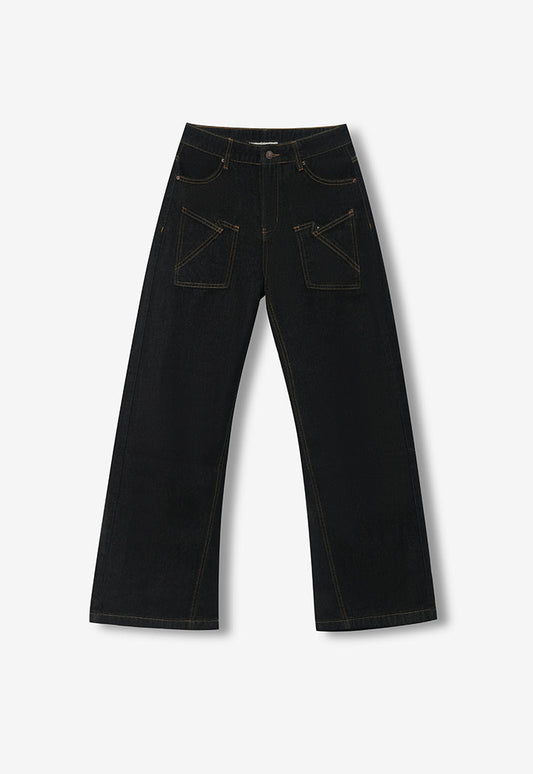 Reverse-Wear Deconstructed Scimitar Jeans