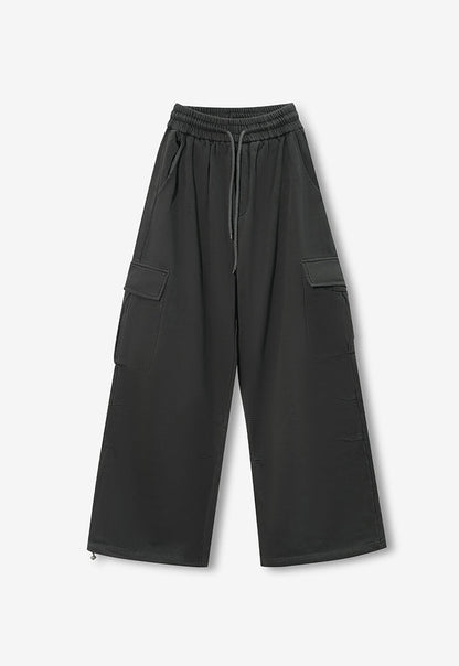Drawcord Wide Sweat Pants