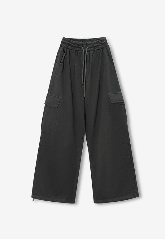 Drawcord Wide Sweat Pants