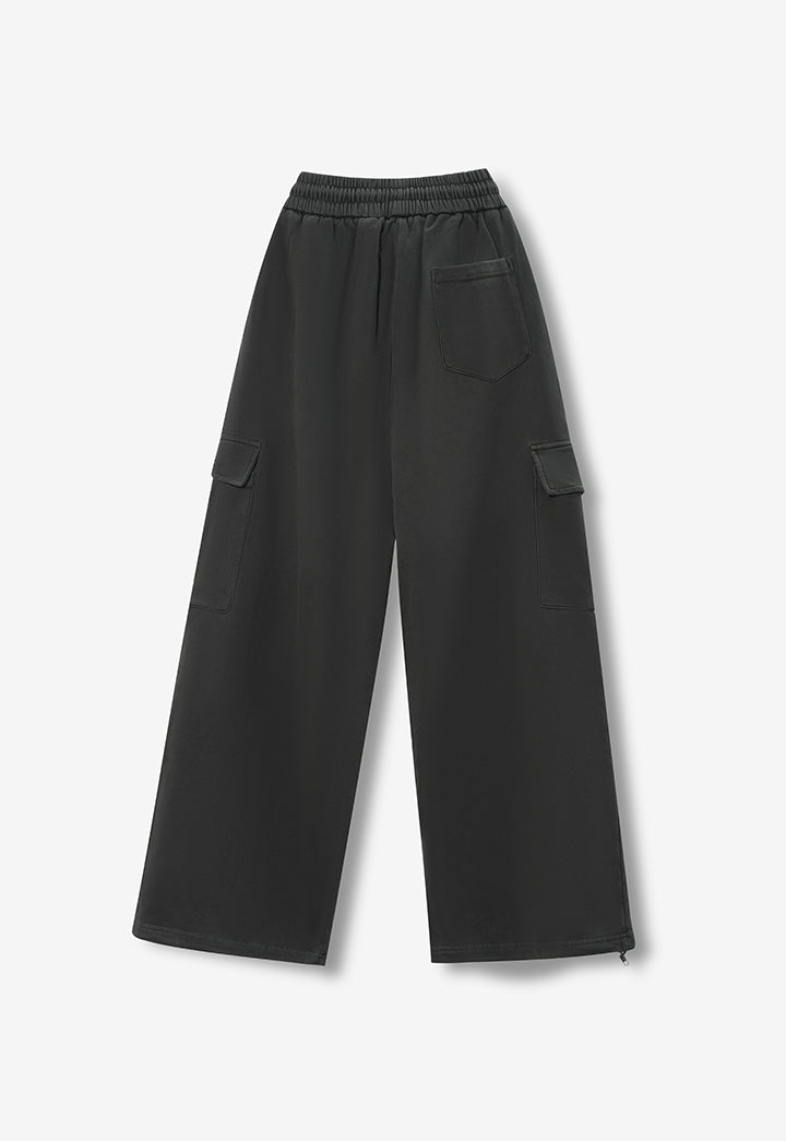Drawcord Wide Sweat Pants