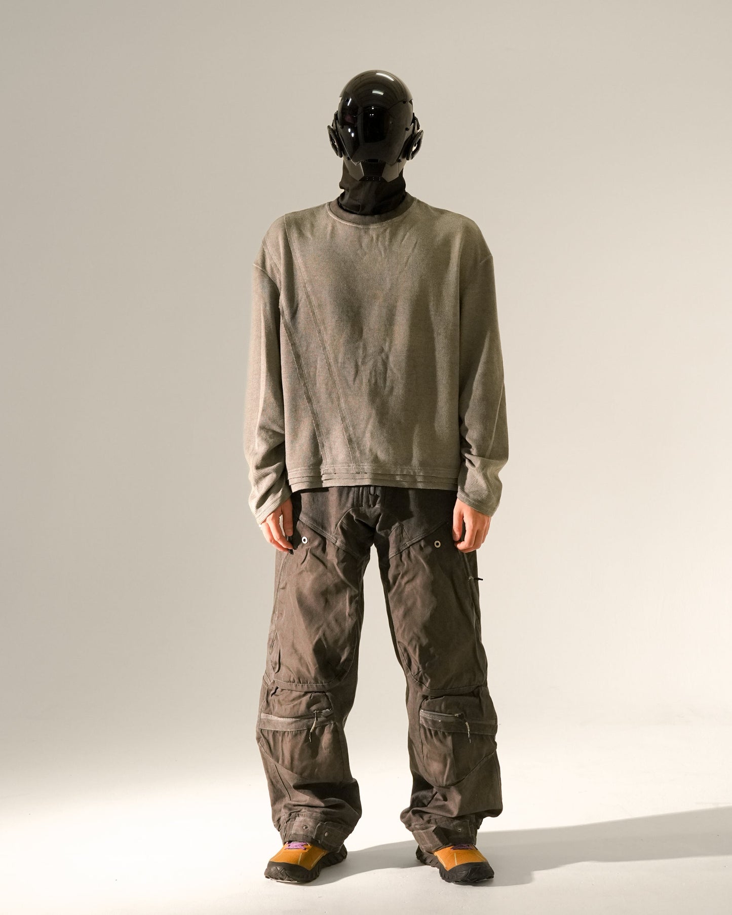 Elastic Cuff Drop Shoulder Oversized T-Shirt