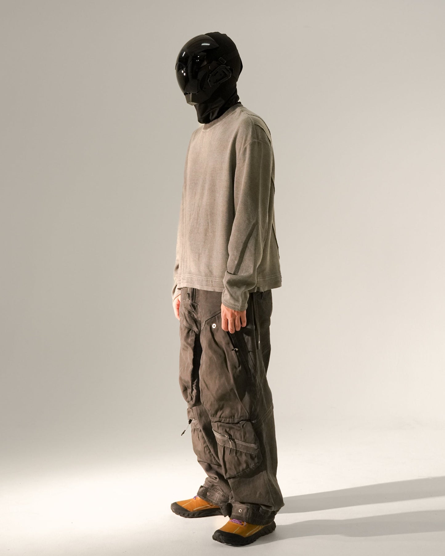 Elastic Cuff Drop Shoulder Oversized T-Shirt