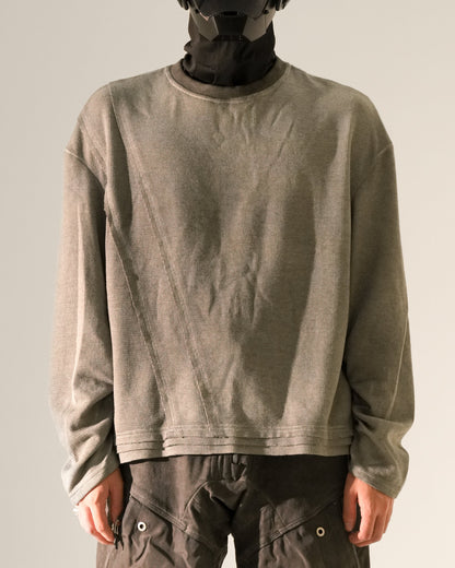 Elastic Cuff Drop Shoulder Oversized T-Shirt