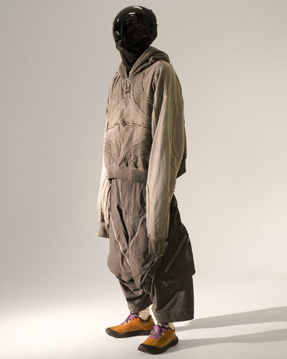 Layered Panel Washed Shorts