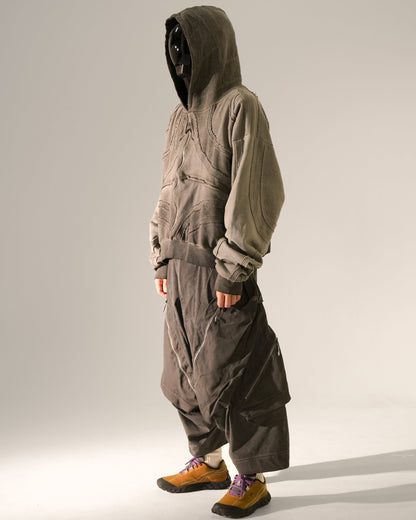 Layered Panel Washed Shorts