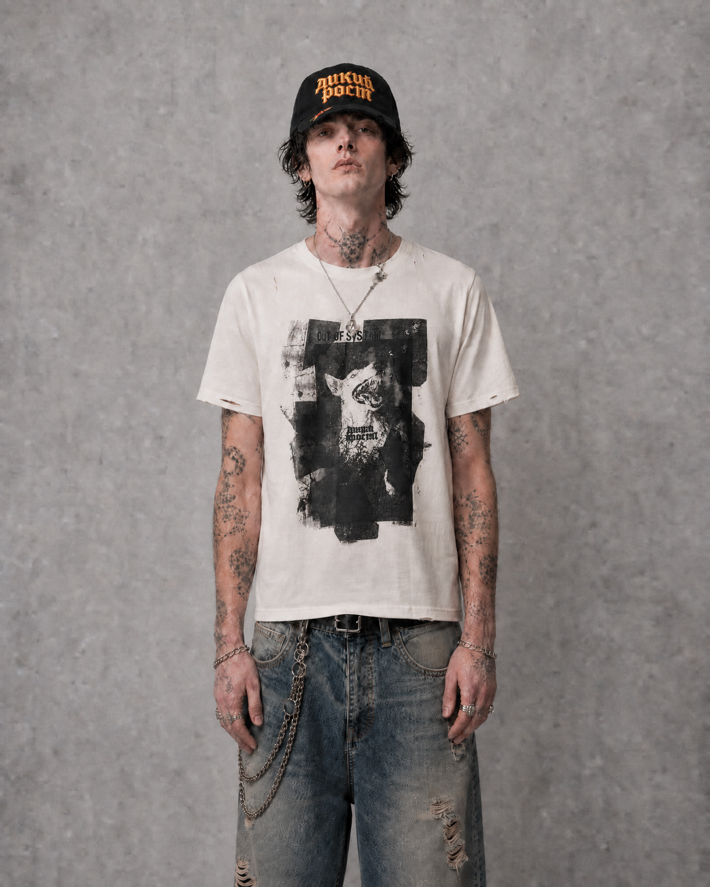 Distressed “D.O.G” Graphic Tee