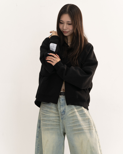 【予約販売1月中旬配送予定】MEI. DOUBLE ZIP PARKA BLACK