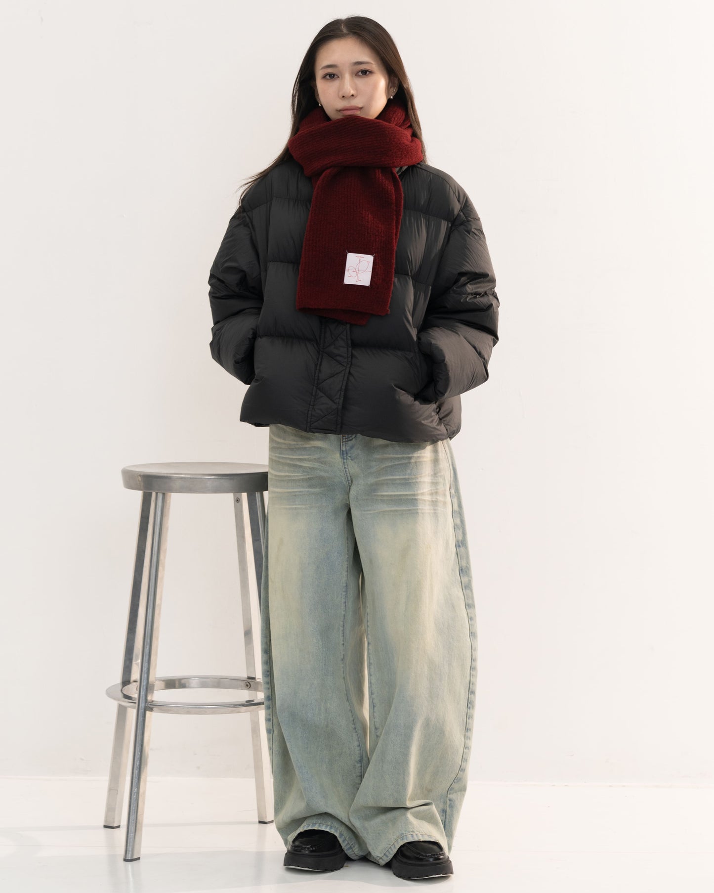 【予約販売1月中旬配送予定】MEI. WOOL BLEND MUFFLER RED