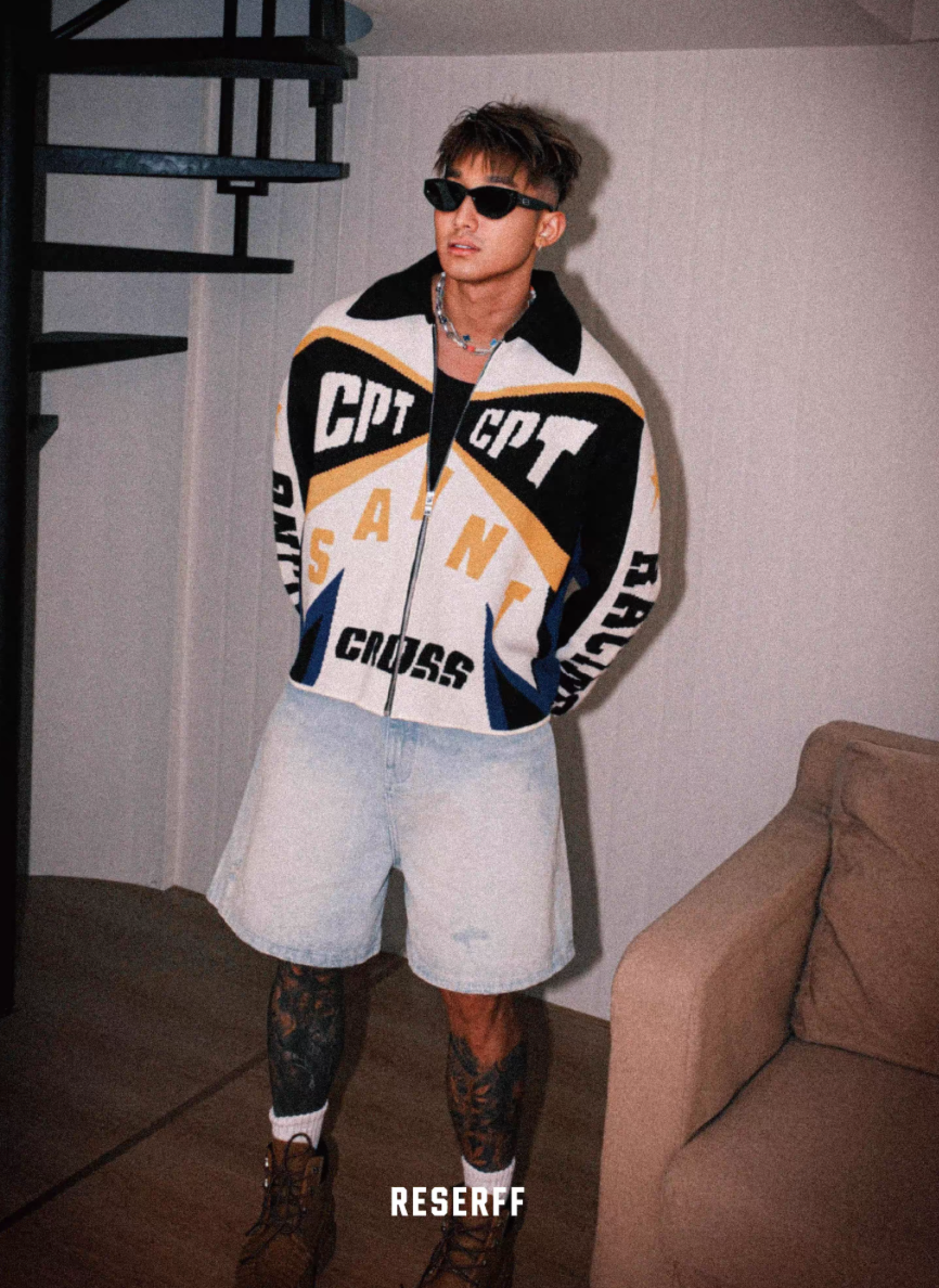 American High Street Knit Jacket WHT